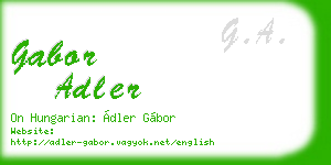gabor adler business card